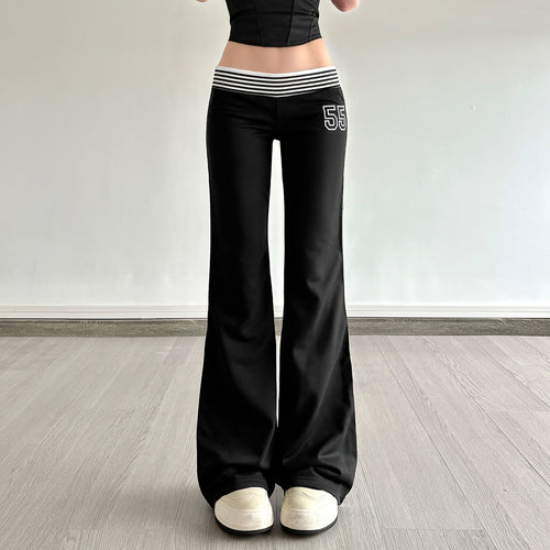 Damen Flared Jogginghose mit seitlichen Streifen Echo Archiv