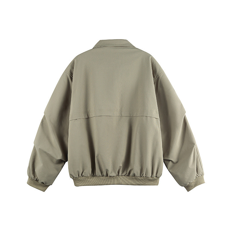 Unisex Oversize-Utility-Bomberjacke mit verdecktem Reißverschluss und elastischen Bündchen Echo Archiv