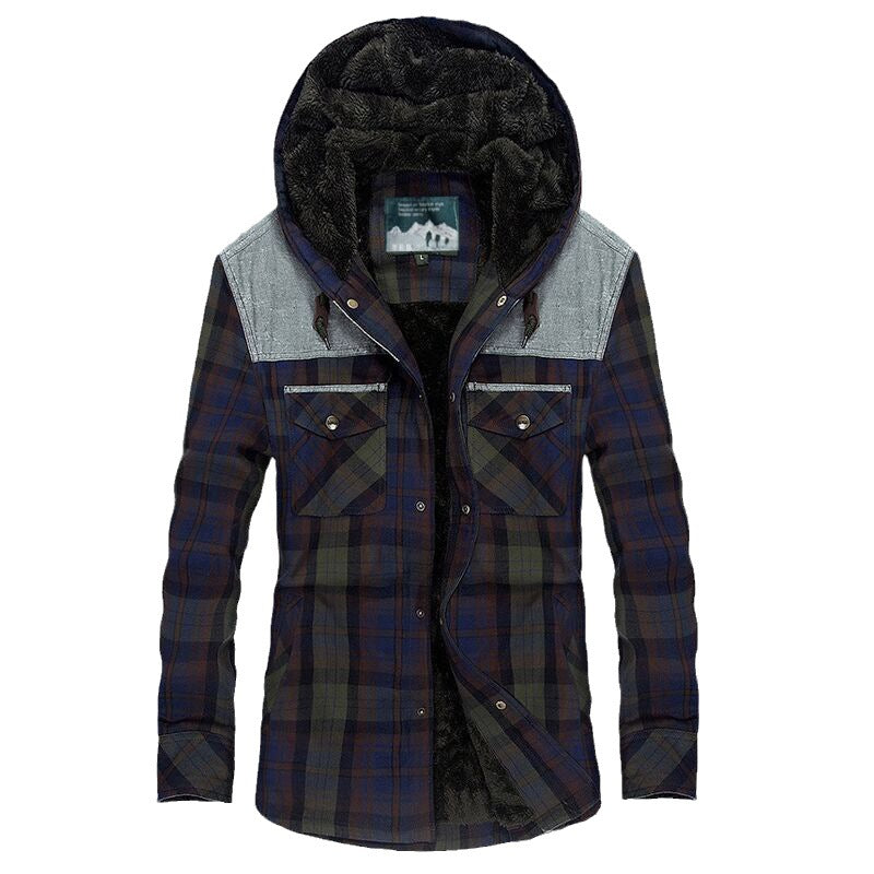 Herren Flanellhemdjacke mit Teddyfutter Echo Archiv