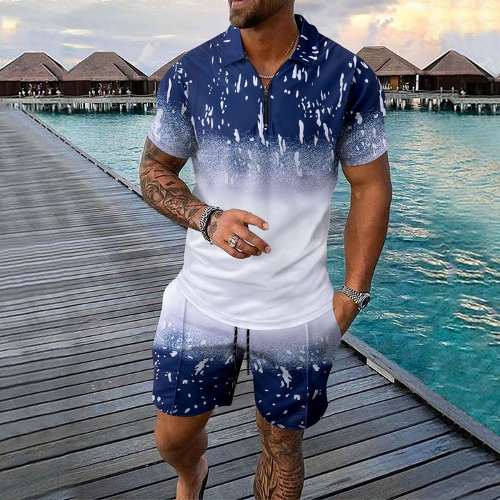 Herren Sportliches Kurzarmhemd und Shorts Set Echoarchiv