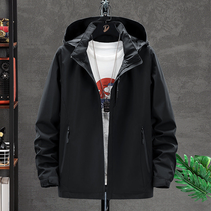 Herren Leichte Softshell-Outdoorjacke mit Kapuze, wind- und wasserabweisender Oberfläche Echo Archiv