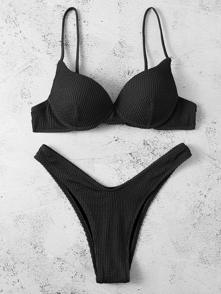 Damen Hoch tailliertes Bikini-Set mit gepolstertem Oberteil Echo Archiv
