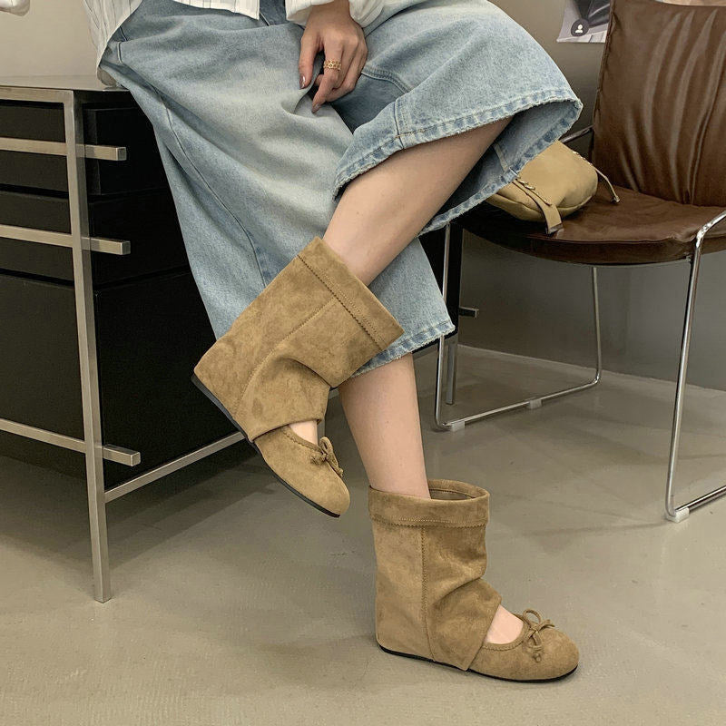 Damen Modische und bequeme Ballerina Boots Echo Archiv
