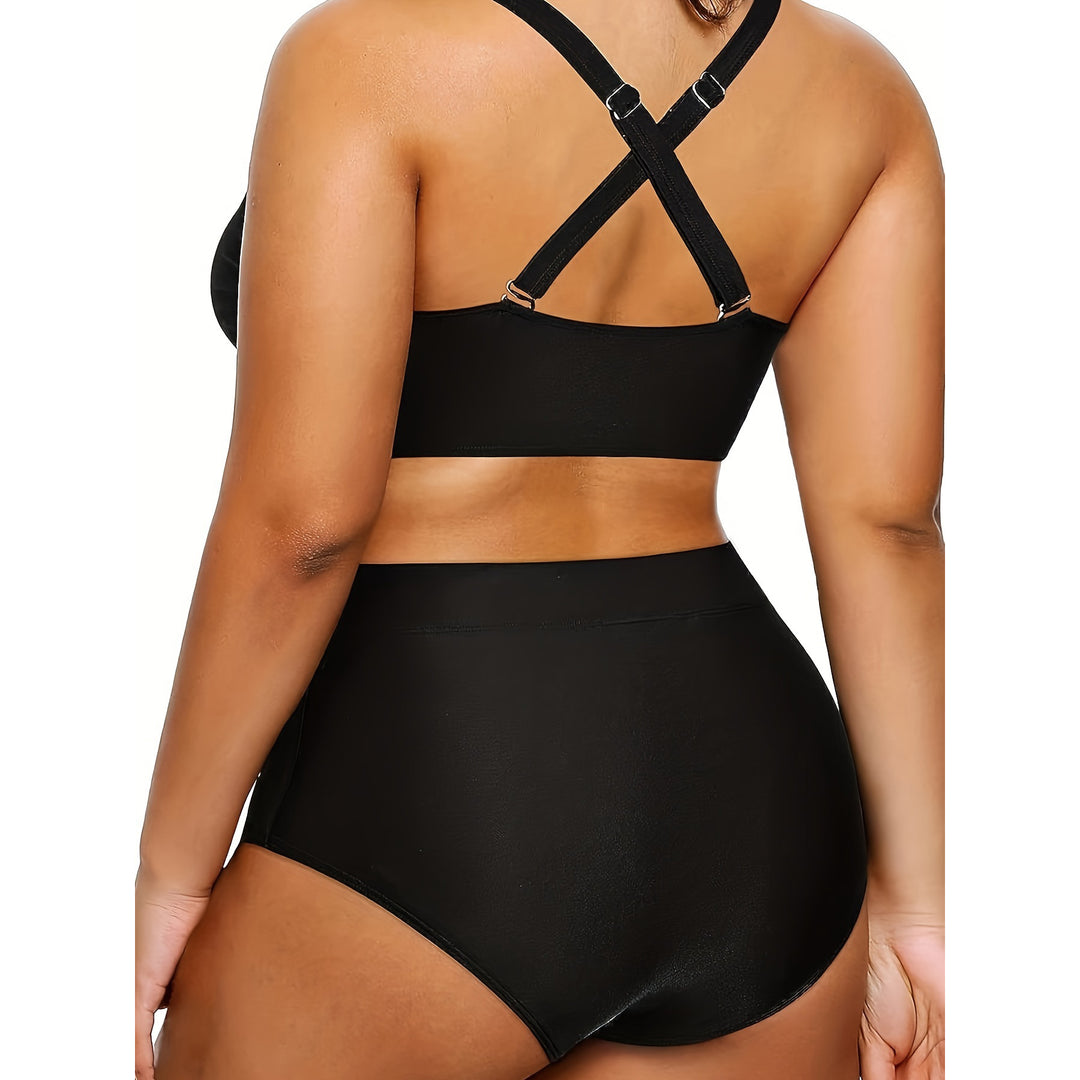 Damen Hochtailliertes Bikini-Set mit modischem Cut-Out Echo Archiv