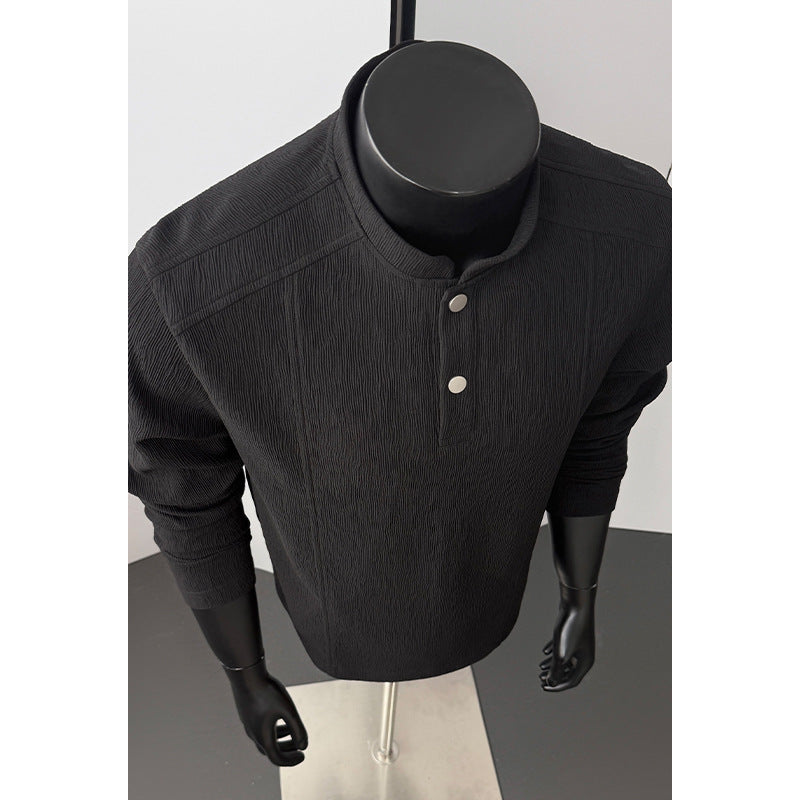 Herren Hochwertiger Langarmpullover mit Knopfleiste Echo Archive