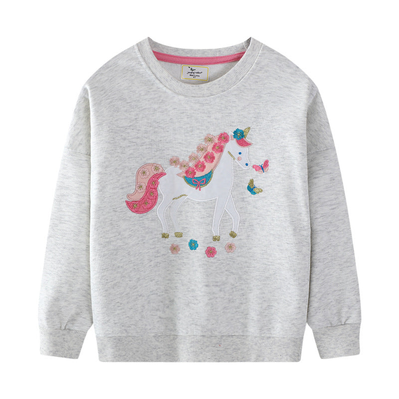 Mädchen Sweatshirt mit zauberhaftem Einhornmotiv Echo Archiv