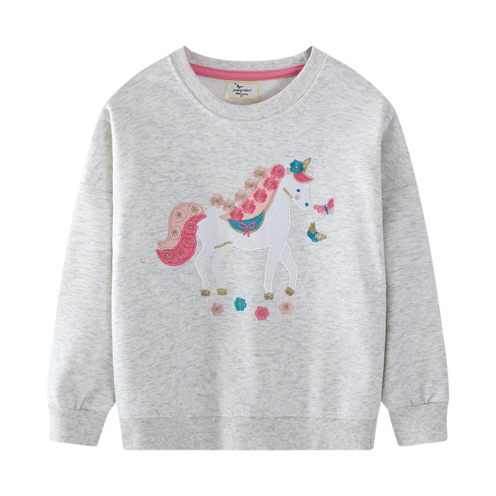 Mädchen Sweatshirt mit zauberhaftem Einhornmotiv Echo Archiv
