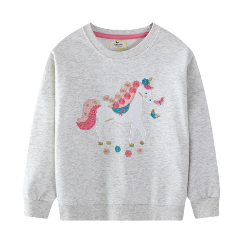 Mädchen Sweatshirt mit zauberhaftem Einhornmotiv Echo Archiv