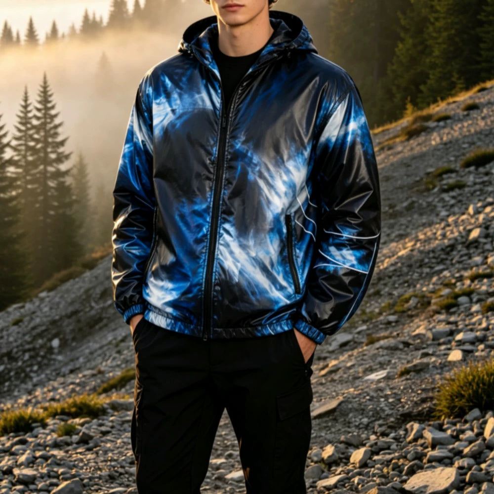 Herren Sportliche Windjacke mit modernen Farbakzenten