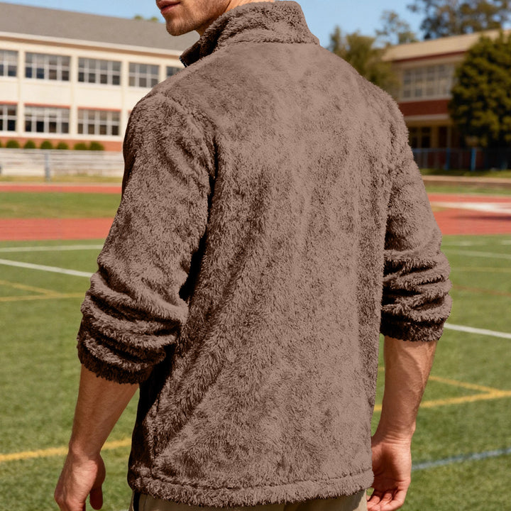Herren Fleecejacke mit hohem Kragen und weichem Innenfutter Echoarchiv
