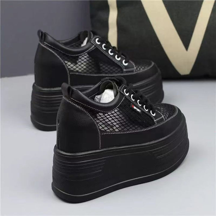Damen Plateau Sneakers mit atmungsaktivem Netzdesign und rutschfester Sohle Echo Archiv