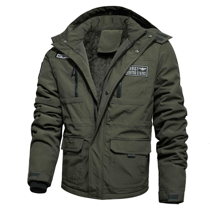 Herren Winddichter Fieldparka mit Teddyfleece‑Innenfutter, Multifunktionalen Cargo‑Taschen und Kapuze Echo Archiv
