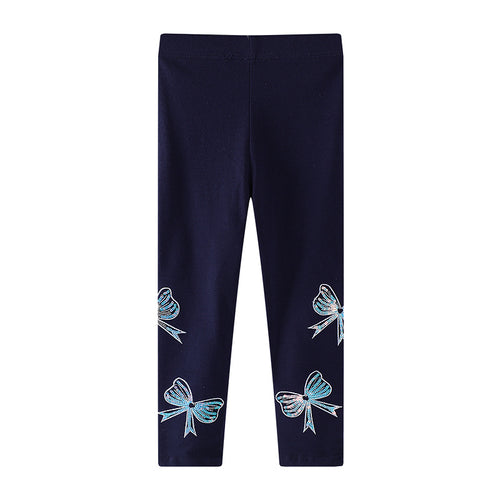 Mädchen Leggings mit bunten Schleifen-Applikationen Echo Archiv