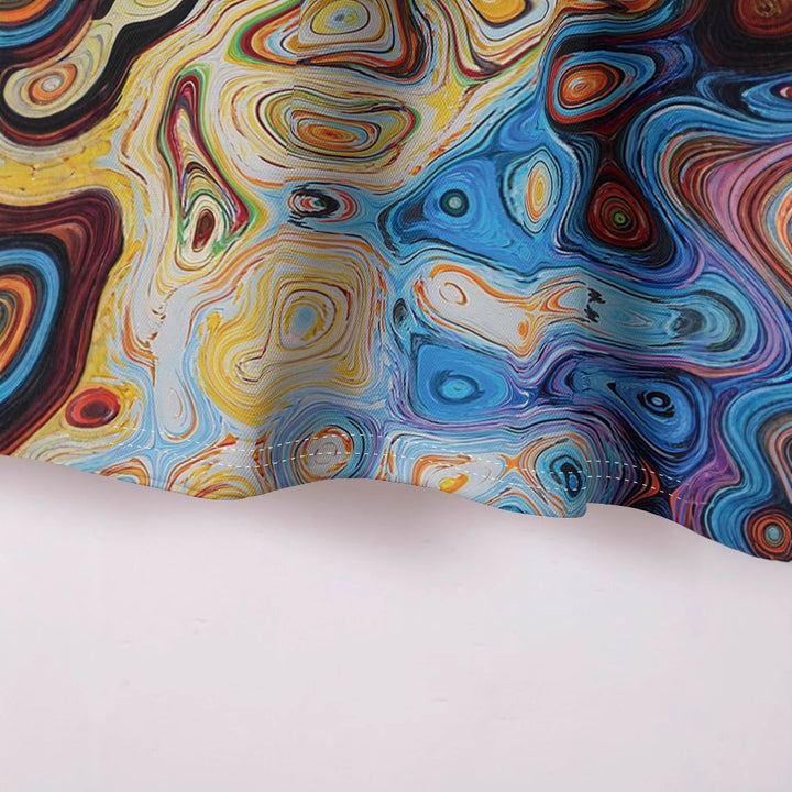 Herren Poloshirt mit kreativem Swirl-Design und modernem Schnitt Echoarchiv