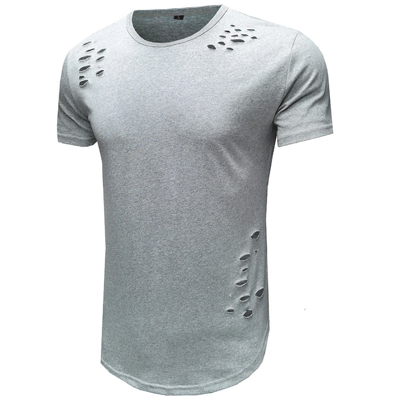 Herren modisches T-Shirt mit aufwendigen Rippen Echoarchiv