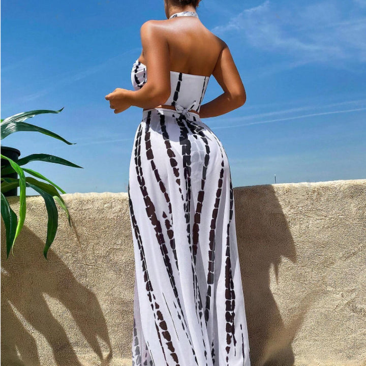 Damen Bikini-Set mit elegantem Maxirock und femininem Oberteil Echo Archiv