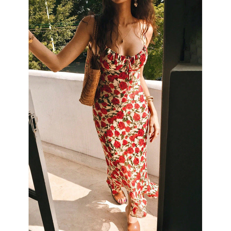 Damen Midi-Kleid mit floralen Details und zauberhaftem Schnitt Echo Archiv
