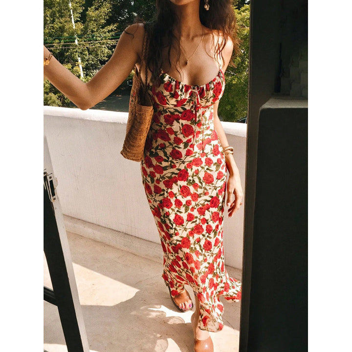 Damen Midi-Kleid mit floralen Details und zauberhaftem Schnitt Echo Archiv