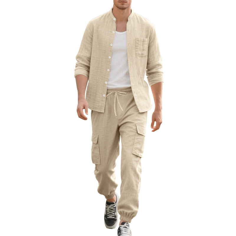 Herren lässige Hemdjacke mit hochwertigem Baumwollmix und praktischen Taschen Echoarchiv