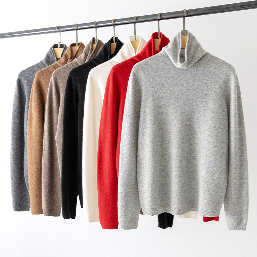 Damen Feinstrick Rollkragenpullover aus Kaschmirmischung leicht oversized Echoarchiv