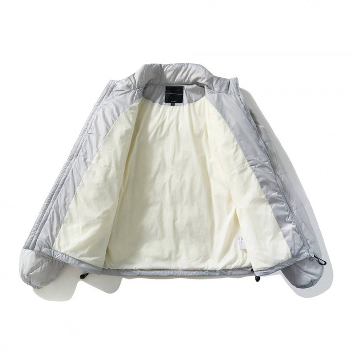 Unisex Ultraleichte gesteppte Kurzjacke mit geometrischer Steppung, Stehkragen und Tunnelzugsaum Echo Archiv