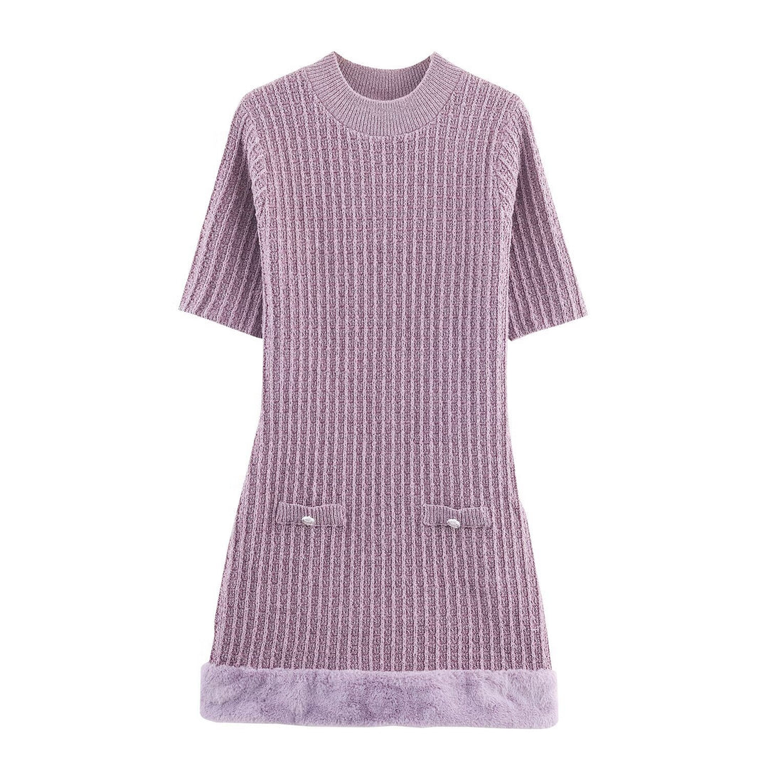 Damen Strickkleid mit dekorativen Taschen und kuscheligem Saum Echo Archiv