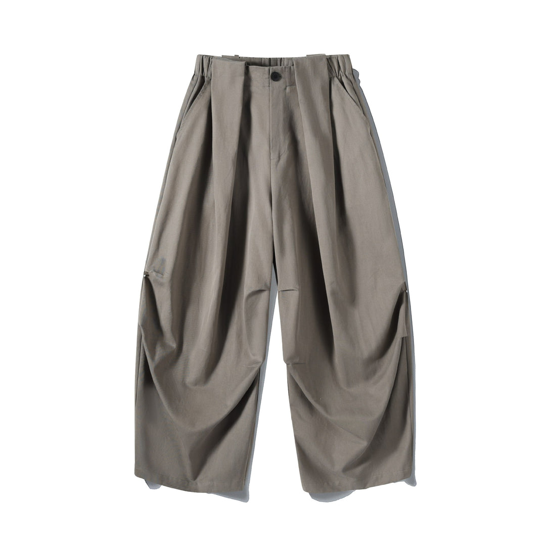 Damen Weite Culotte-Hose mit hohem Bund, Plissee-Detail und Utility-Panel Echoarchiv