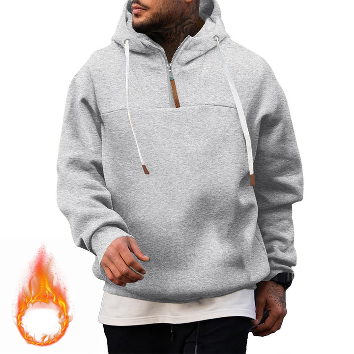 Herren Sport-Hoodie mit hohem Kragen und Reißverschluss Echoarchiv