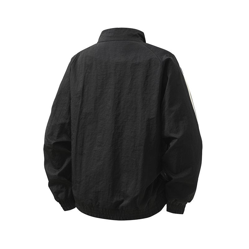Herren Modische Sportjacke mit hohem Kragen und Kontraststreifen Echo Archiv