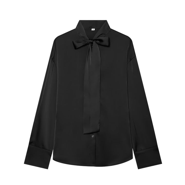 Damen Bluse mit Schleifenkragen und fließender Satin-Optik Echo Archiv