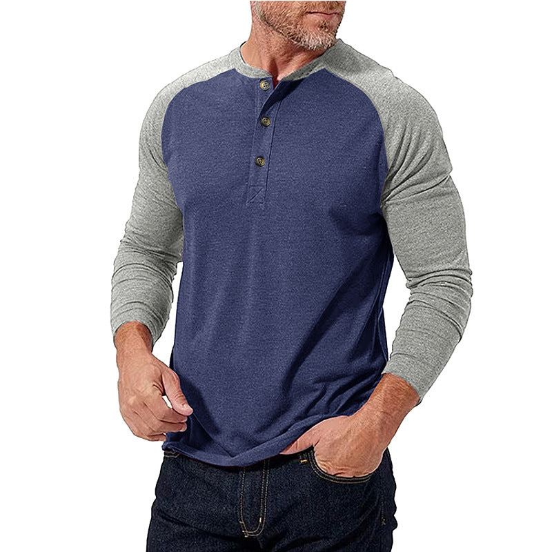 Herren Langarmshirt mit Henley-Ausschnitt Echoarchiv