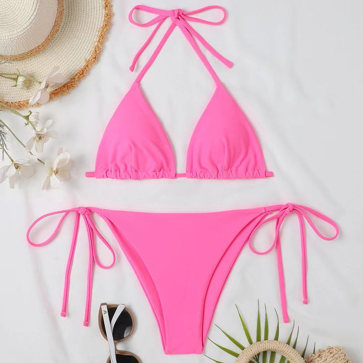 Damen Triangel-Bikini mit verstellbaren BindEchoarchivändern und raffinierten Details Echoarchiv