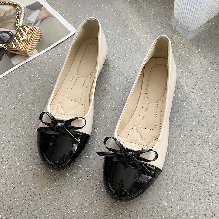 Damen verführerische Ballerina-Pumps mit Lackkappenvorderteil und gepolsterter Komfortsohle – Lioré