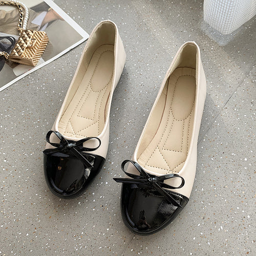 Damen verführerische Ballerina-Pumps mit Lackkappenvorderteil und gepolsterter Komfortsohle – Lioré