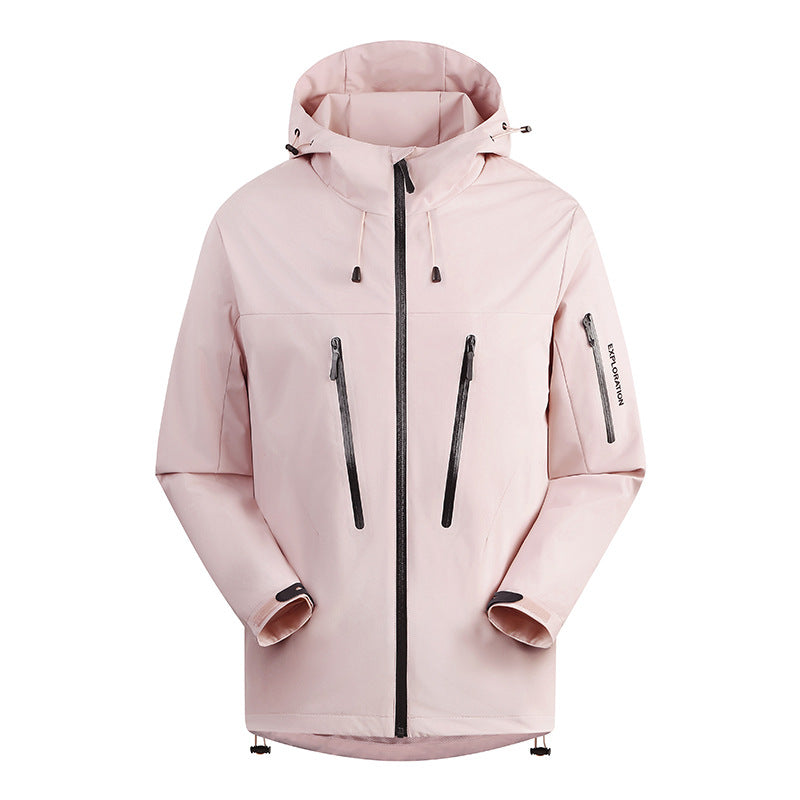 Herren Dreilagige atmungsaktive Hardshell-Outdoorjacke mit Kapuze und verschweißten Nähten Echo Archiv