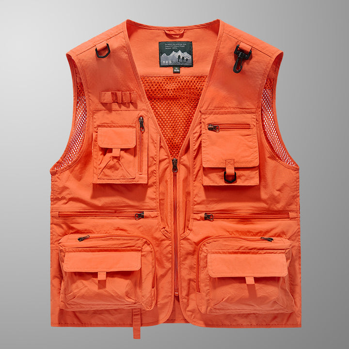 Herren Multifunktionale Outdoorweste mit Mesh‑Belüftung und Mehrfach‑Taschen Echo Archiv
