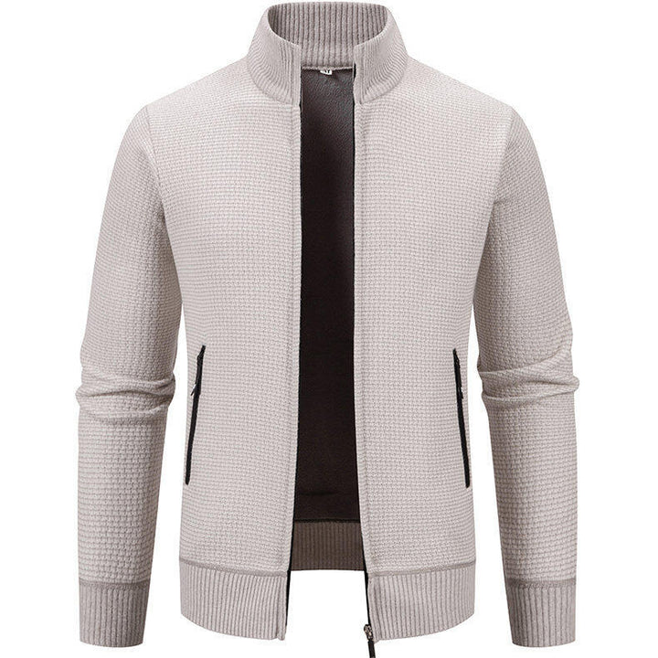 Herren Strickjacke mit modernem Zipper und seitlichen Reißverschlusstaschen Echoarchiv