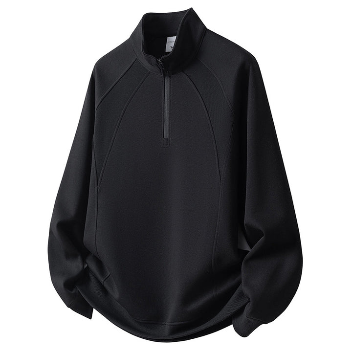 Herren Sport Fleece Pullover mit Reißverschluss Echo Archiv