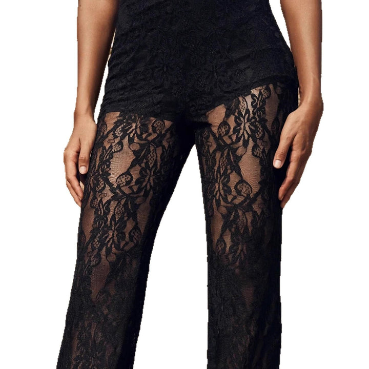 Damen Elegante Spitzenhose mit weit geschnittenem Bein Echoarchiv