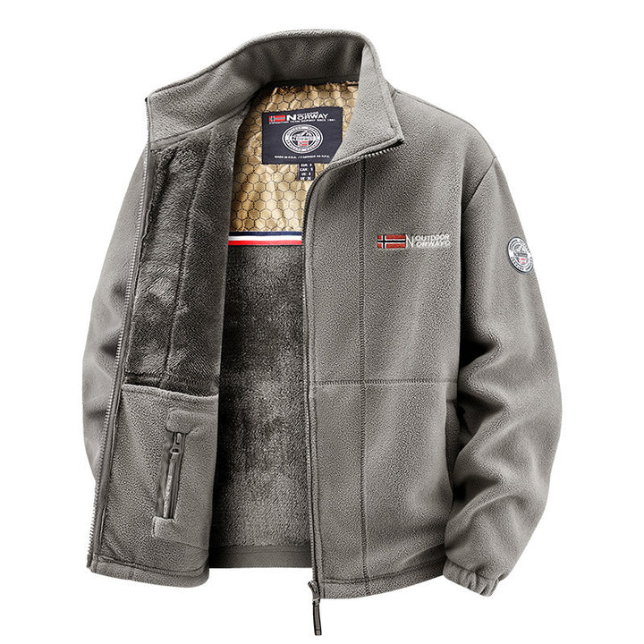 Damen Thermo-Fleecejacke mit wärmendem Teddyfutter, Stehkragen und Reißverschlusstaschen Echo Archiv