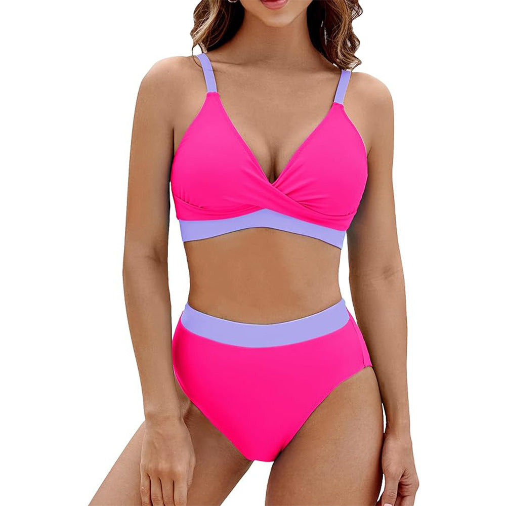 Damen Bikini-Set mit innovativem Wickeloberteil und hohem Taillenbund Echo Archiv