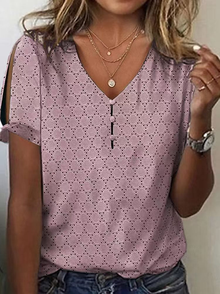 Damen Glitzernde V-Pullover Bluse Echo Archiv