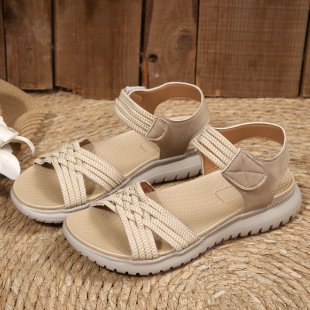 Damen Freizeit-Sandalen mit geflochtenem Riemendesign und komfortabler Fußbettung Echoarchiv