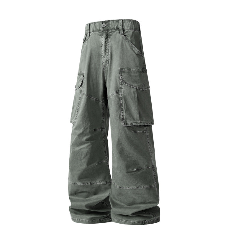 Damen Weite Cargohose mit hohem Bund, Oversize‑Bein und großen Klappentaschen Echo Archiv