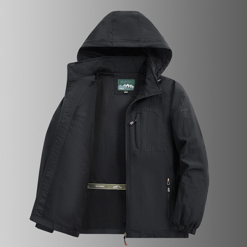 Herren Leichte und atmungsaktive Outdoorjacke mit Kapuze Echo Archiv