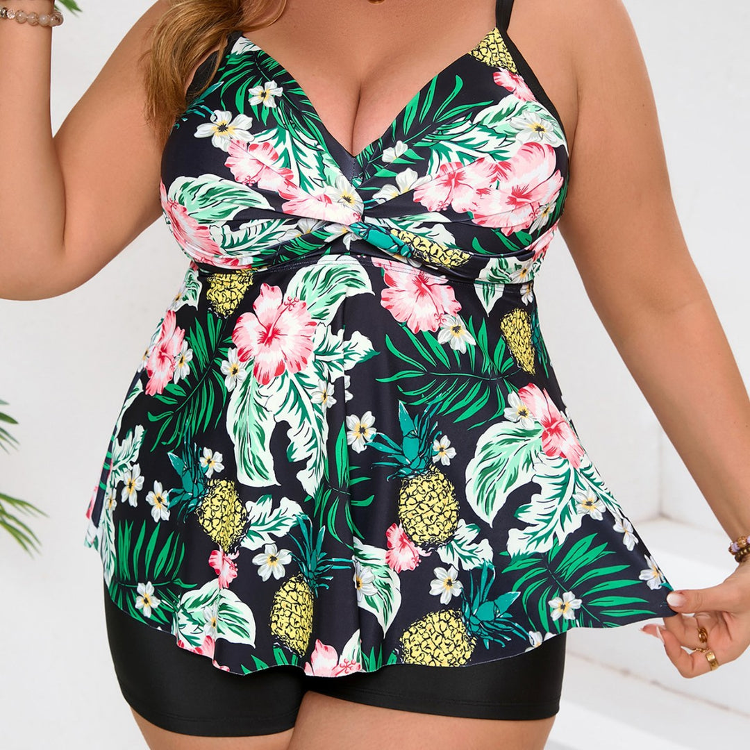 Damen Tankini mit floralem Oberteil und schmeichelndem Schnitt Echo Archiv