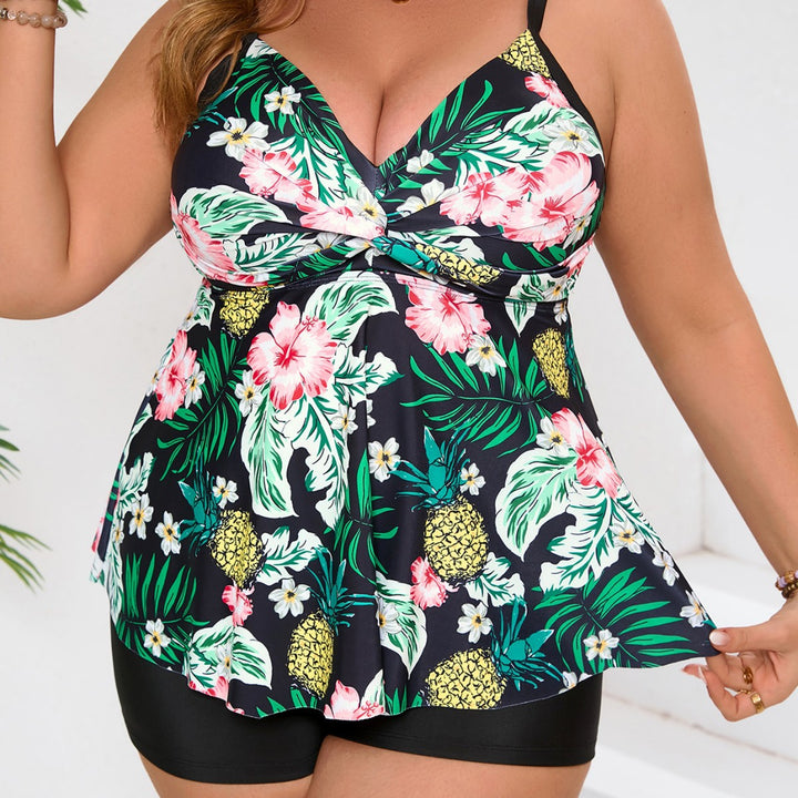 Damen Tankini mit floralem Oberteil und schmeichelndem Schnitt Echo Archiv