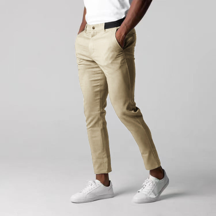 Herren Chinohose Slim Fit mit elastischem Bund – Alveron