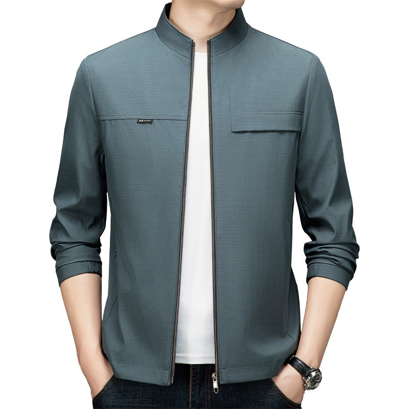 Herren elegante und sportliche Übergangsjacke mit Stehkragen Echoarchiv