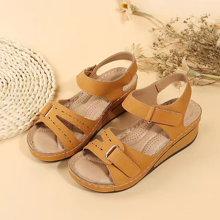 Damen Komfort-Sandalen mit verstellbaren Klett- und Schnallenriemen sowie ergonomischem Fußbett Echo Archiv